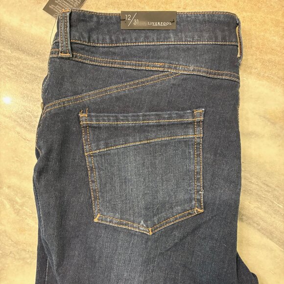 NWT Liverpool Jeans Company The Hugger Milly 4-Way Stretch Denim Capri 12/31 - Picture 11 of 12